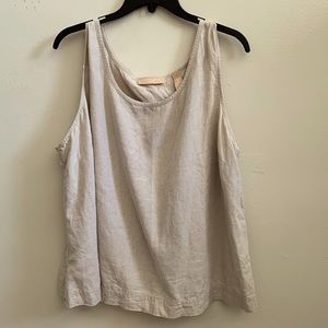 Kate Hill Women's Tan Sleeveless Tank Top Size 3X
